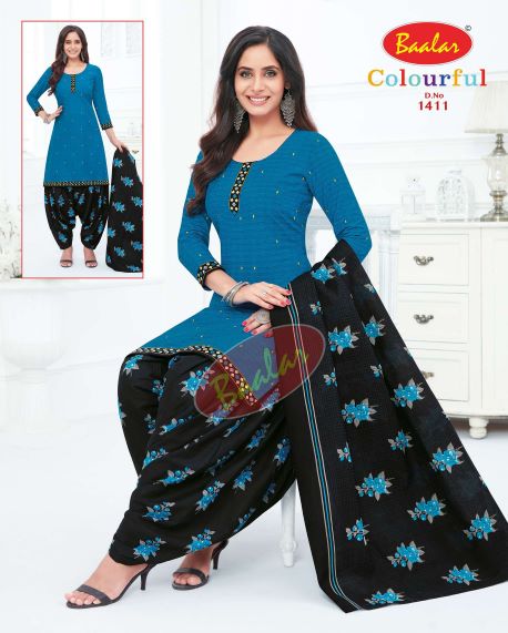 Baalar Colourful 14 Printed Cotton Casual Daily Wear Dress Material Collection
